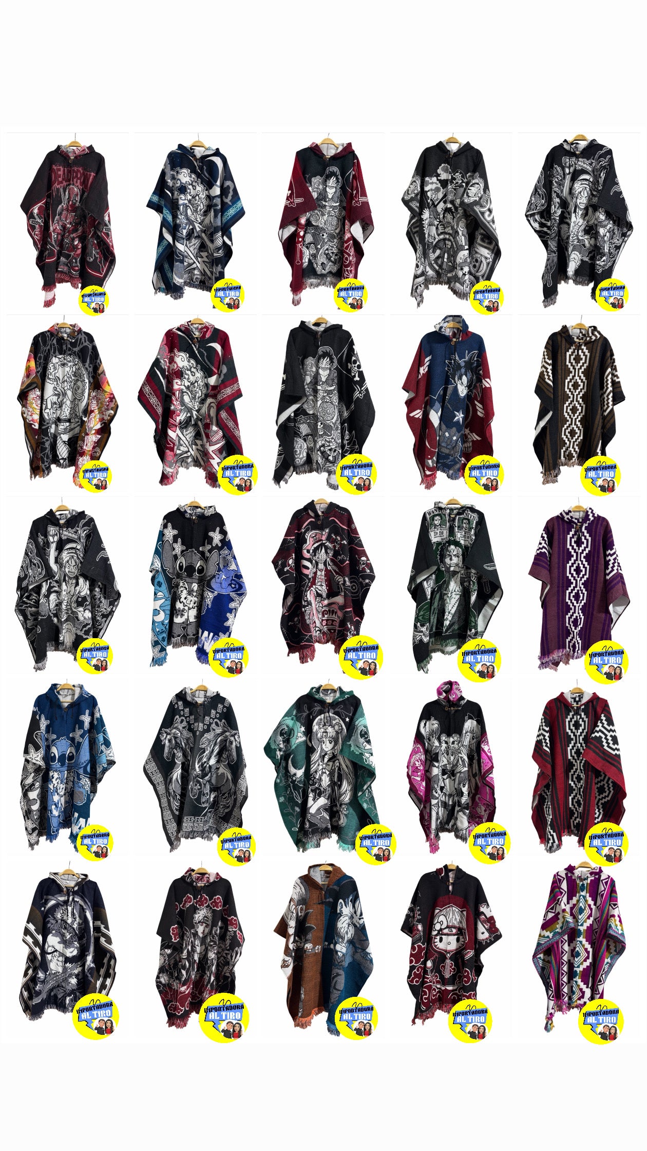 PONCHO TRIGONOMETRICO Y ANIME X DETALLE