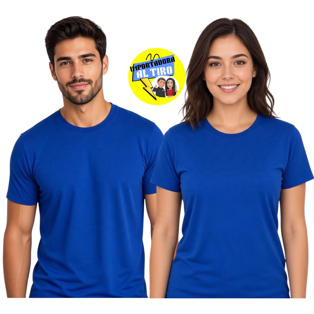 POLERA UNISEX AZUL REY ALGODÓN