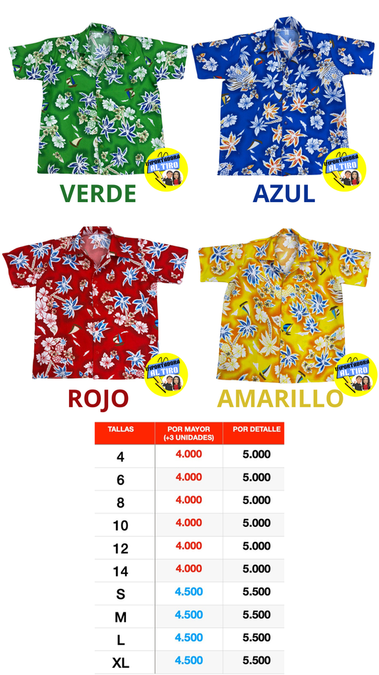CAMISA HAWAIANA POR DETALLE