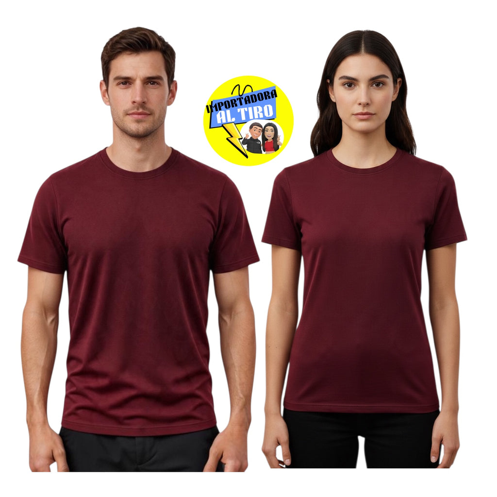 POLERA UNISEX BURDEO ALGODÓN