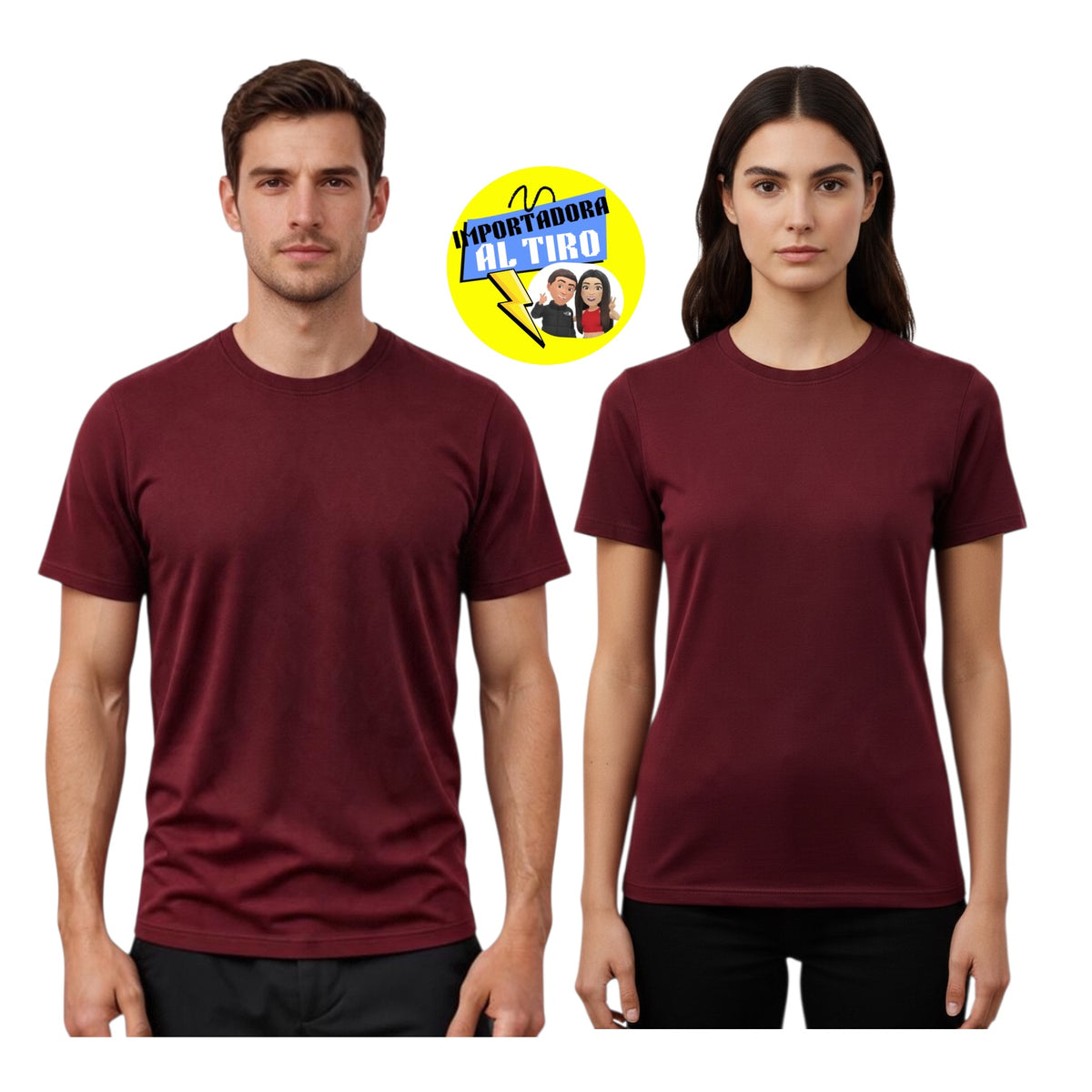 POLERA UNISEX BURDEO ALGODÓN